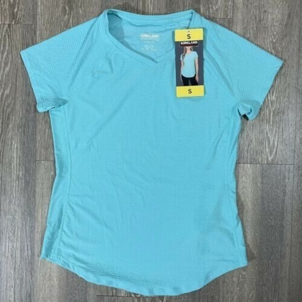 Kirkland Ladies Active Tee V-Neck Teal‎ XS